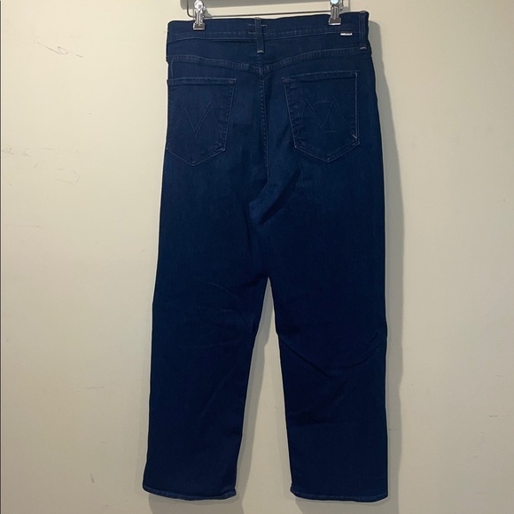 Women MOTHER The Rambler Zip Ankle Wide Straight Leg Jeans Wash Animal Instinct - Picture 4 of 9